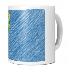 NEVADA STATE SCRIBBLE FLAG 11OZ NOVELTY MUG