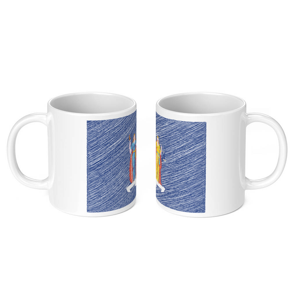 NEW YORK STATE SCRIBBLE FLAG 11oz NOVELTY MUG Mugs