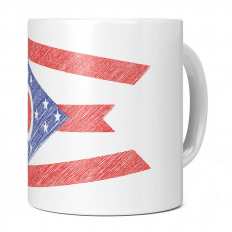 OHIO STATE SCRIBBLE FLAG 11OZ NOVELTY MUG