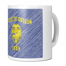 OREGON STATE SCRIBBLE FLAG 11OZ NOVELTY MUG