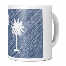 SOUTH CAROLINA SCRIBBLE FLAG 11OZ NOVELTY MUG