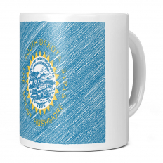 SOUTH DAKOTA STATE SCRIBBLE FLAG 11OZ NOVELTY MUG