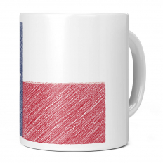 TEXAS STATE SCRIBBLE FLAG 11OZ NOVELTY MUG