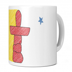 NUNAVUT STATE SCRIBBLE FLAG 11OZ NOVELTY MUG