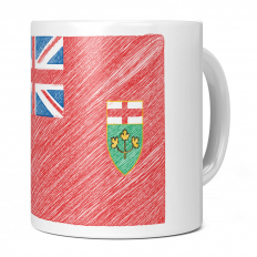 ONTARIO STATE SCRIBBLE FLAG 11OZ NOVELTY MUG