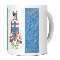 YUKON SCRIBBLE FLAG 11OZ NOVELTY MUG