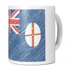 NEW SOUTH WALES SCRIBBLE FLAG 11OZ NOVELTY MUG