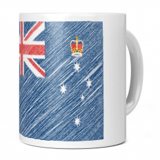 VICTORIA SCRIBBLE FLAG 11OZ NOVELTY MUG