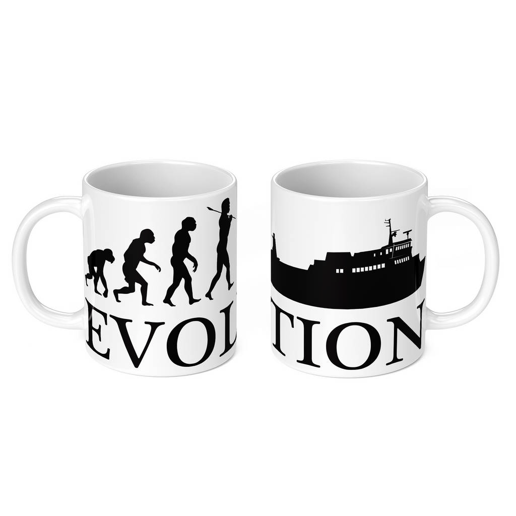 FERRY EVOLUTION OF MAN 11oz NOVELTY MUG Mugs
