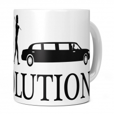 LIMO EVOLUTION OF MAN 11OZ NOVELTY MUG