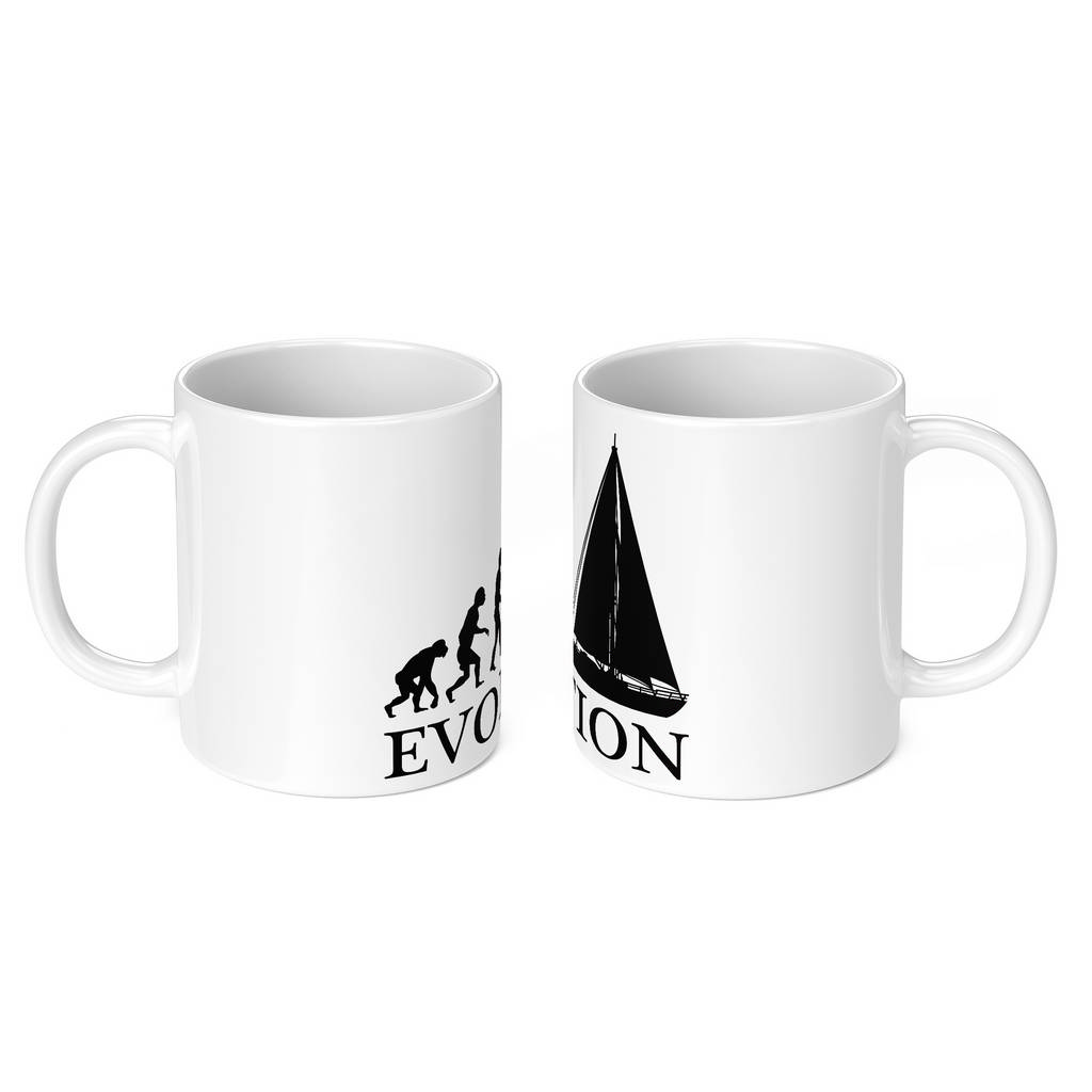 SAILBOAT EVOLUTION OF MAN 11oz NOVELTY MUG Mugs