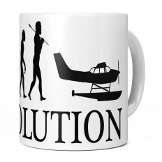 SEAPLANE EVOLUTION OF MAN 11OZ NOVELTY MUG