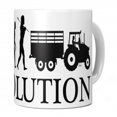 TRACTOR EVOLUTION OF MAN 11OZ NOVELTY MUG