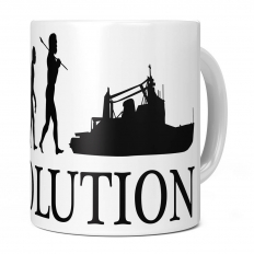 TRAWLER EVOLUTION OF MAN 11OZ NOVELTY MUG