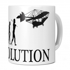 VINTAGE PLANE EVOLUTION OF MAN 11OZ NOVELTY MUG