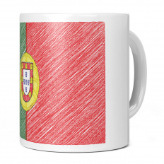PORTUGAL SCRIBBLE FLAG 11OZ NOVELTY MUG