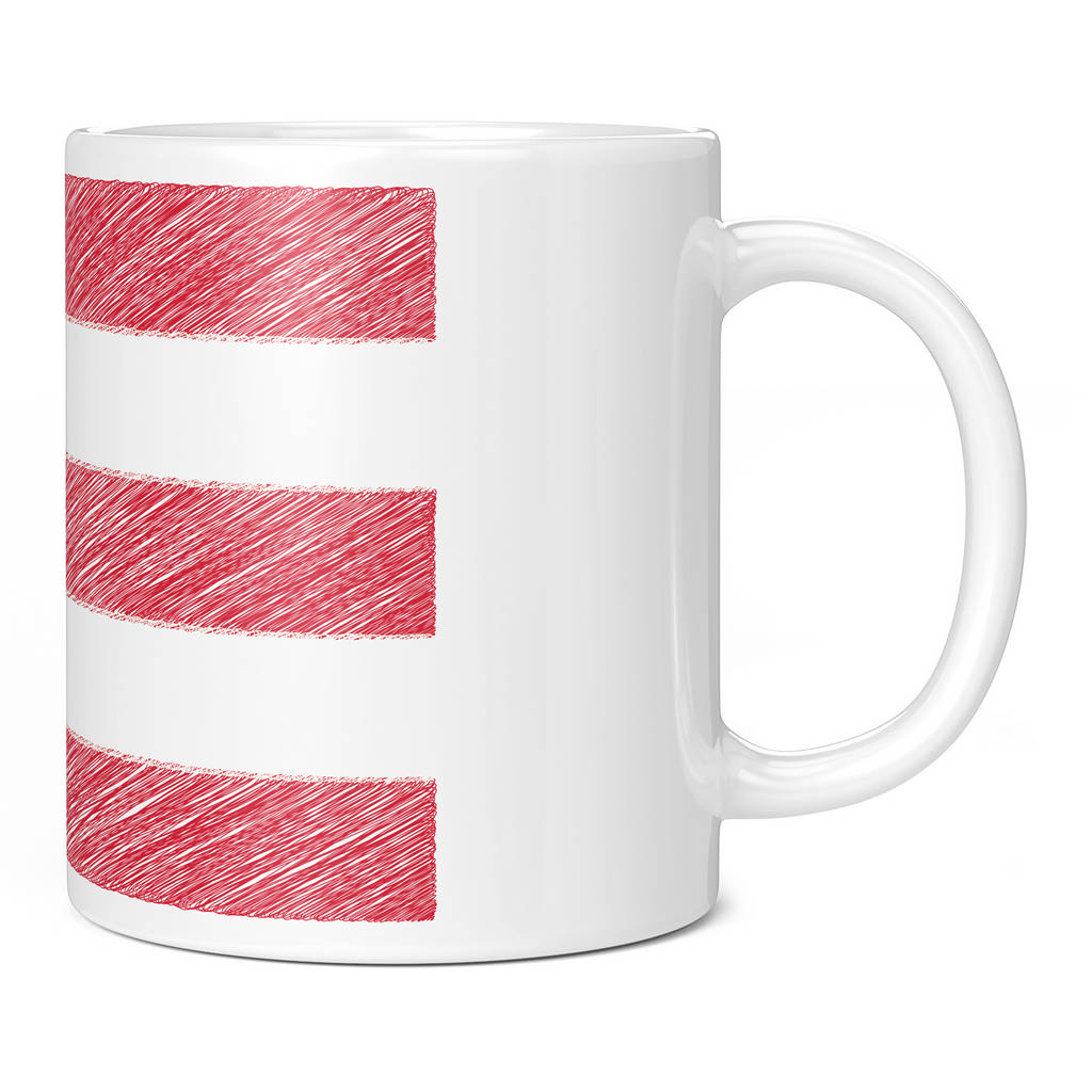 PUERTO RICO SCRIBBLE FLAG 11oz NOVELTY MUG Mugs