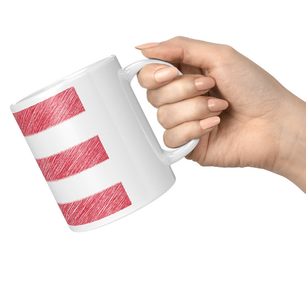 PUERTO RICO SCRIBBLE FLAG 11oz NOVELTY MUG Mugs