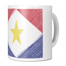 SABA SCRIBBLE FLAG 11OZ NOVELTY MUG