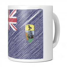 SAINT HELENA SCRIBBLE FLAG 11OZ NOVELTY MUG