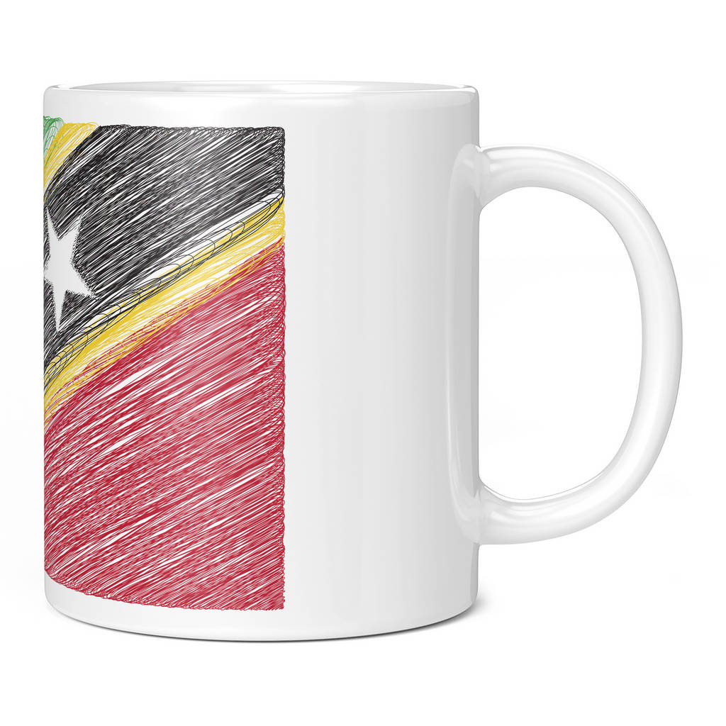 SAINT KITTS AND NEVIS SCRIBBLE FLAG 11oz NOVELTY MUG Mugs