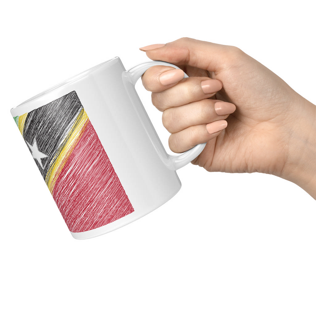 SAINT KITTS AND NEVIS SCRIBBLE FLAG 11oz NOVELTY MUG Mugs