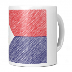 SAINT MARTIN  SCRIBBLE FLAG 11OZ NOVELTY MUG