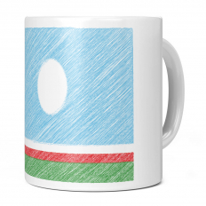 SAKHA REPUBLIC  SCRIBBLE FLAG 11OZ NOVELTY MUG