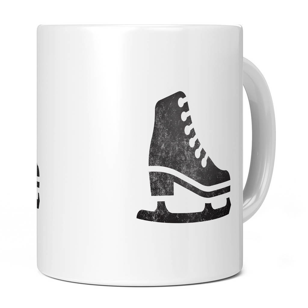 ICE SKATE DISTRESSED PRINT 11oz NOVELTY MUG Mugs