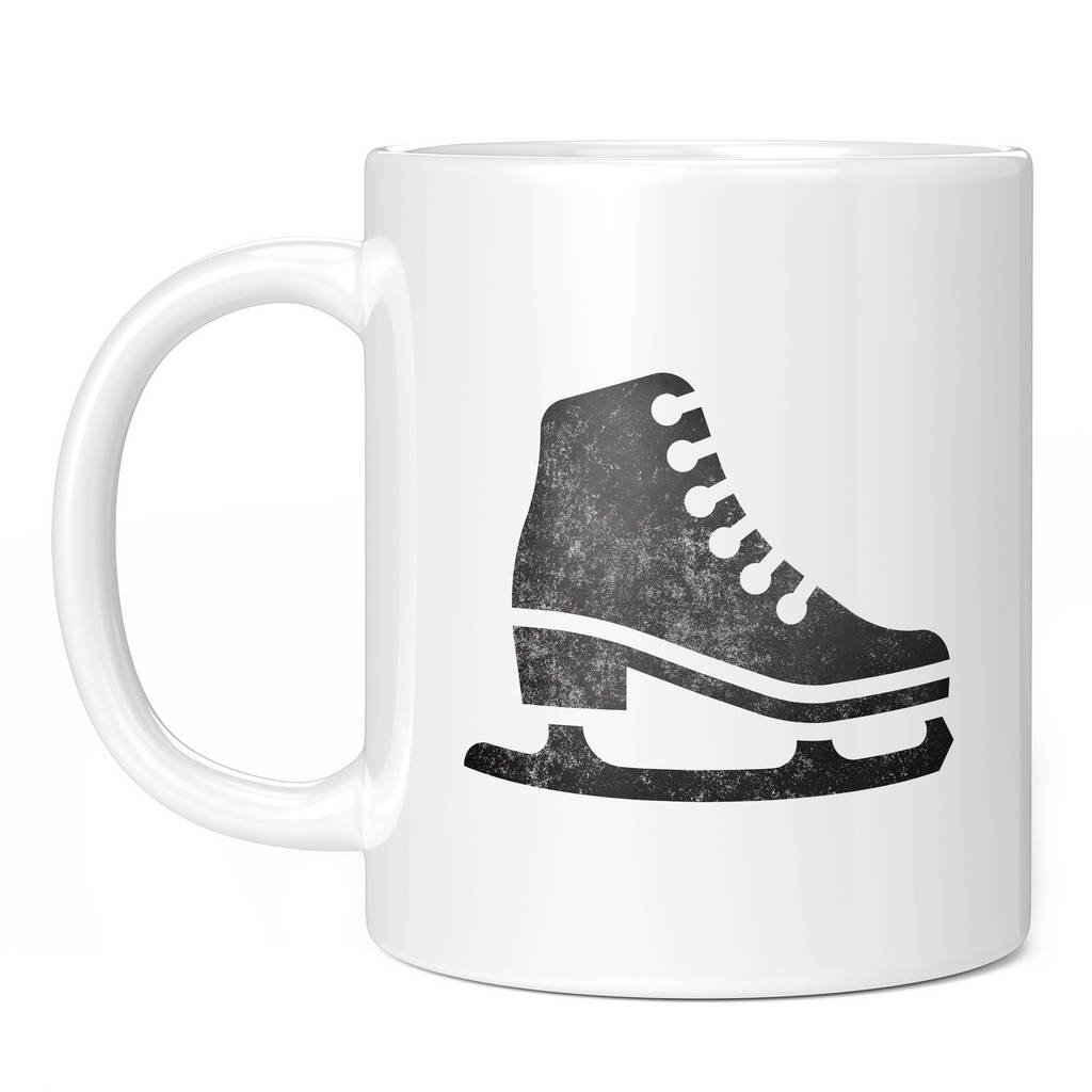 ICE SKATE DISTRESSED PRINT 11oz NOVELTY MUG Mugs