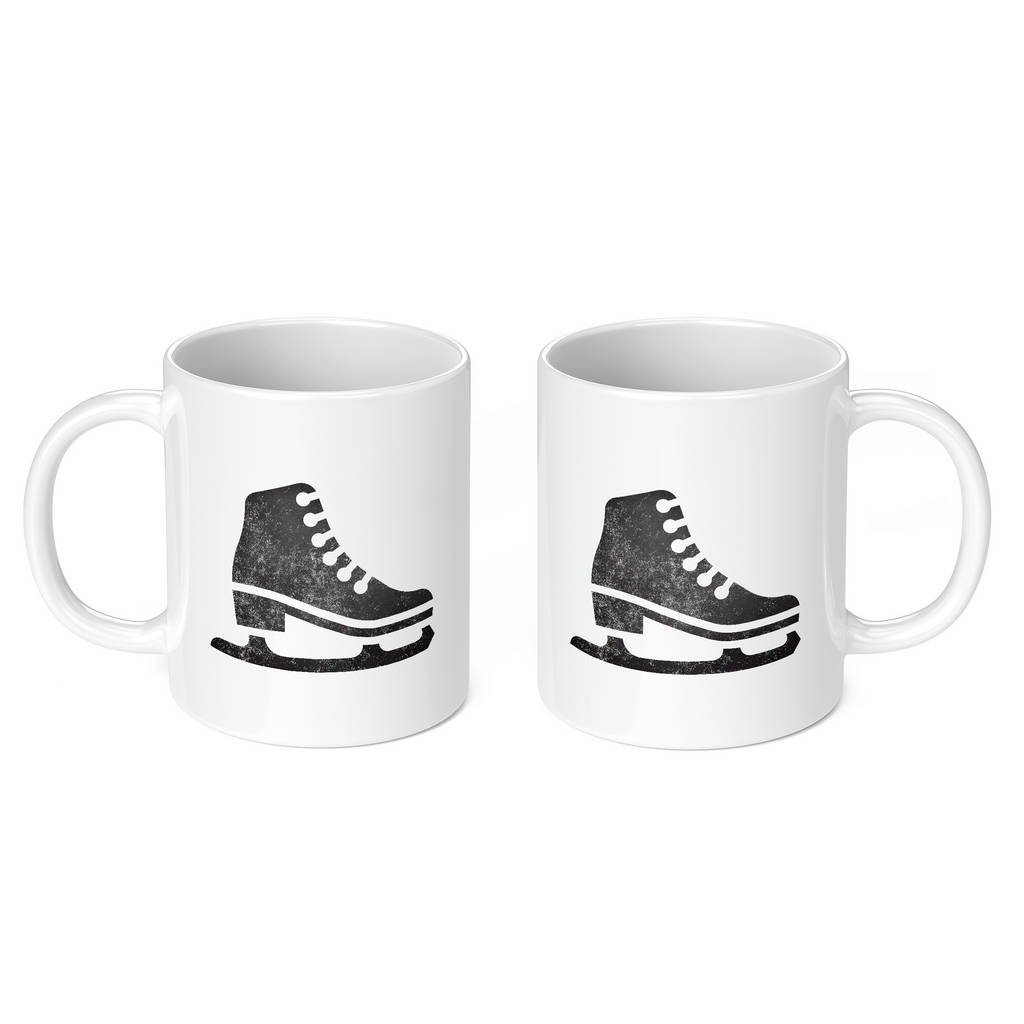 ICE SKATE DISTRESSED PRINT 11oz NOVELTY MUG Mugs