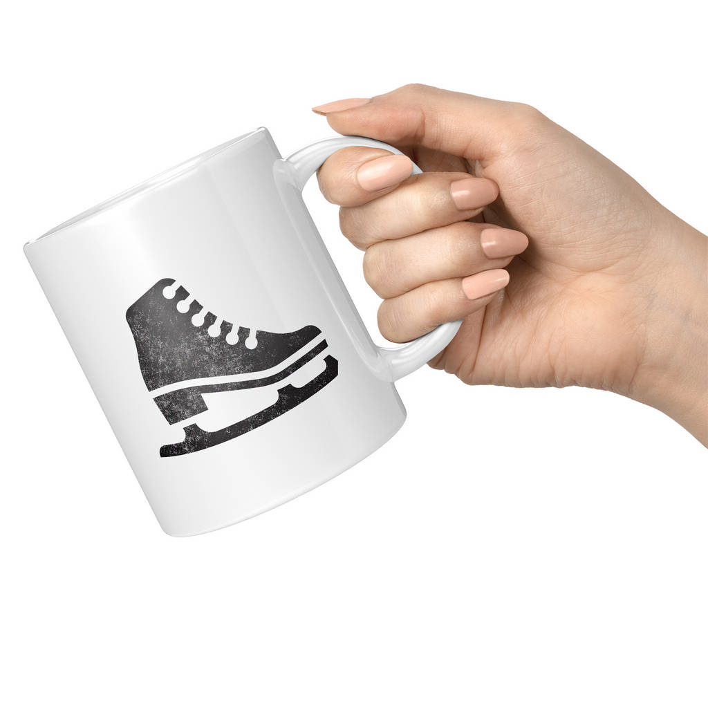 ICE SKATE DISTRESSED PRINT 11oz NOVELTY MUG Mugs