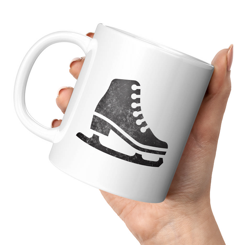 ICE SKATE DISTRESSED PRINT 11oz NOVELTY MUG Mugs
