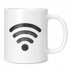 WI-FI SIGNAL DISTRESSED PRINT 11OZ NOVELTY MUG