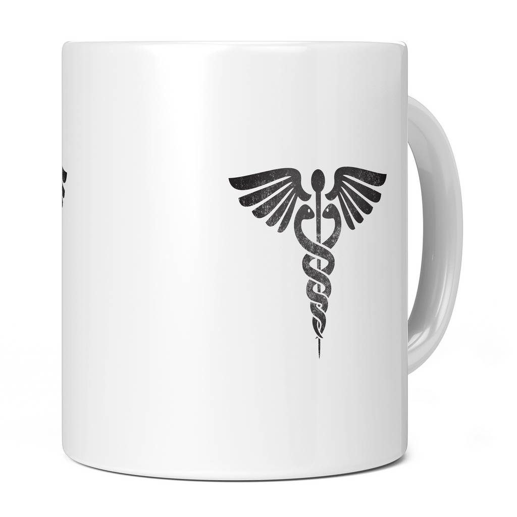 CADUCEUS STAFF OF HERMES DISTRESSED PRINT 11oz NOVELTY MUG Mugs
