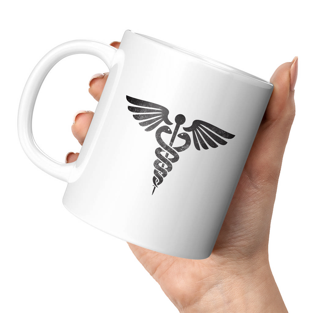 CADUCEUS STAFF OF HERMES DISTRESSED PRINT 11oz NOVELTY MUG Mugs