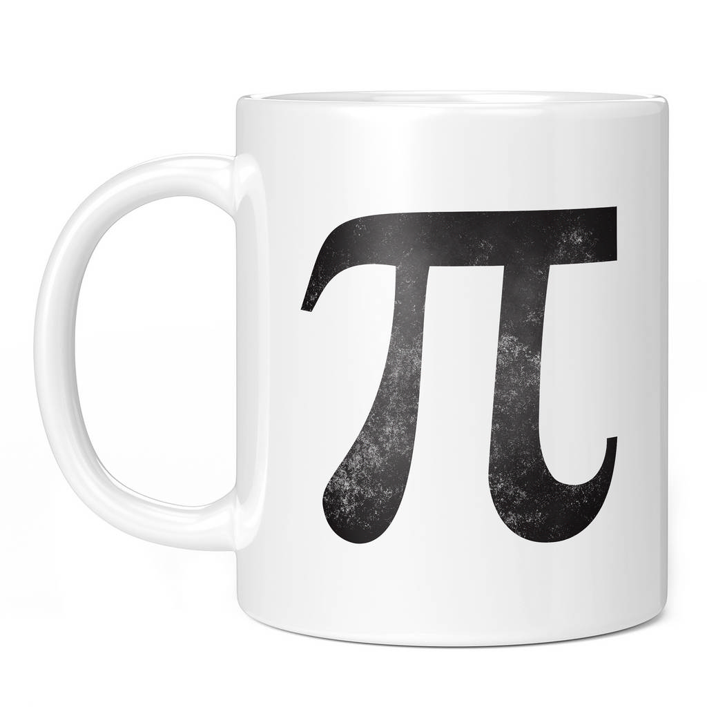 PI SYMBOL DISTRESSED PRINT 11oz NOVELTY MUG Mugs