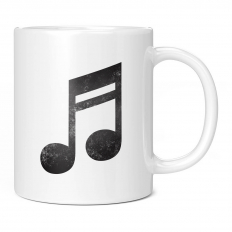 MUSIC NOTE DISTRESSED PRINT 11OZ NOVELTY MUG