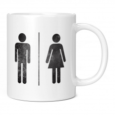 MAN WOMAN DISTRESSED PRINT 11OZ NOVELTY MUG