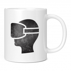 VR VIRTUAL REALITY DISTRESSED PRINT 11OZ NOVELTY MUG