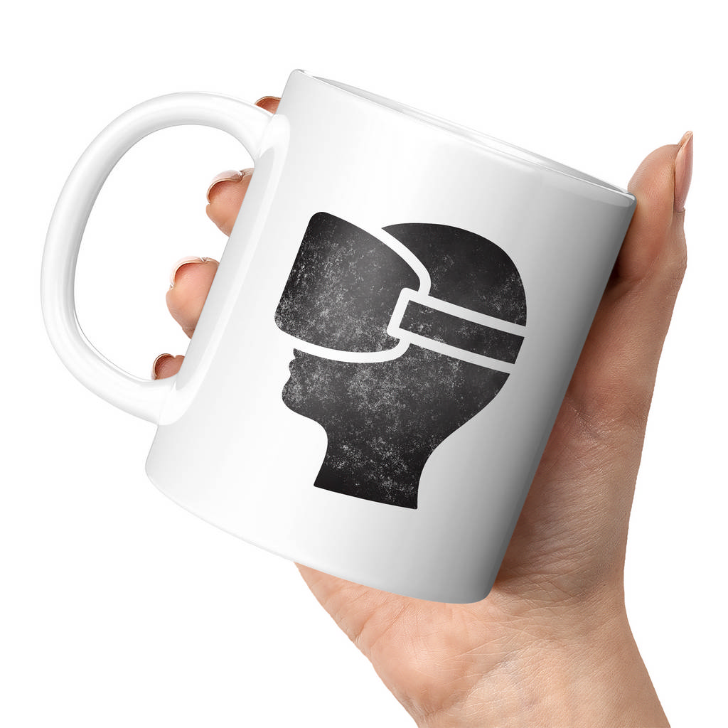 VR VIRTUAL REALITY DISTRESSED PRINT 11oz NOVELTY MUG Mugs