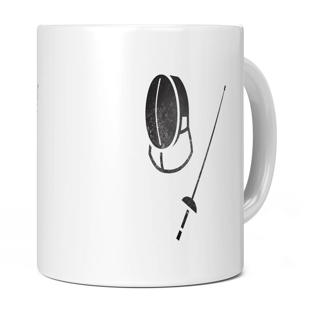 FENCING DISTRESSED PRINT 11oz NOVELTY MUG Mugs