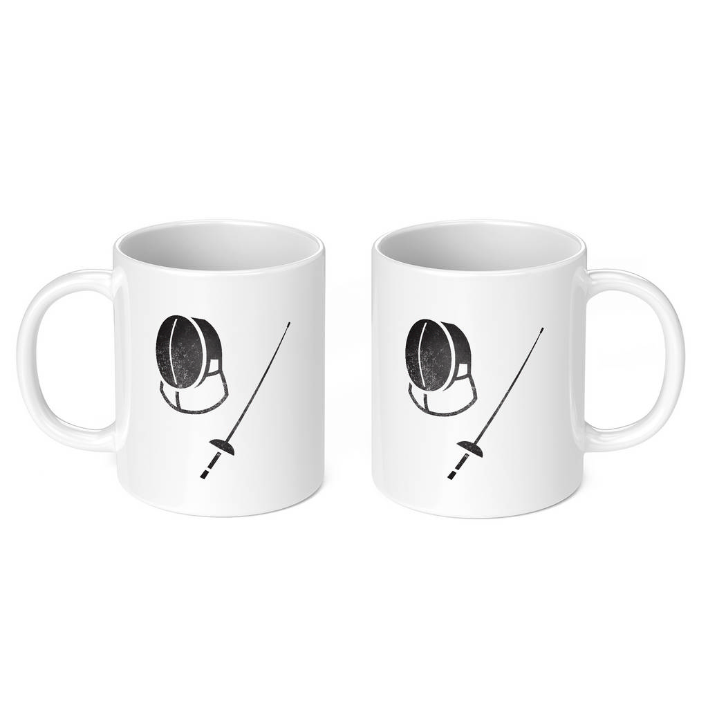 FENCING DISTRESSED PRINT 11oz NOVELTY MUG Mugs