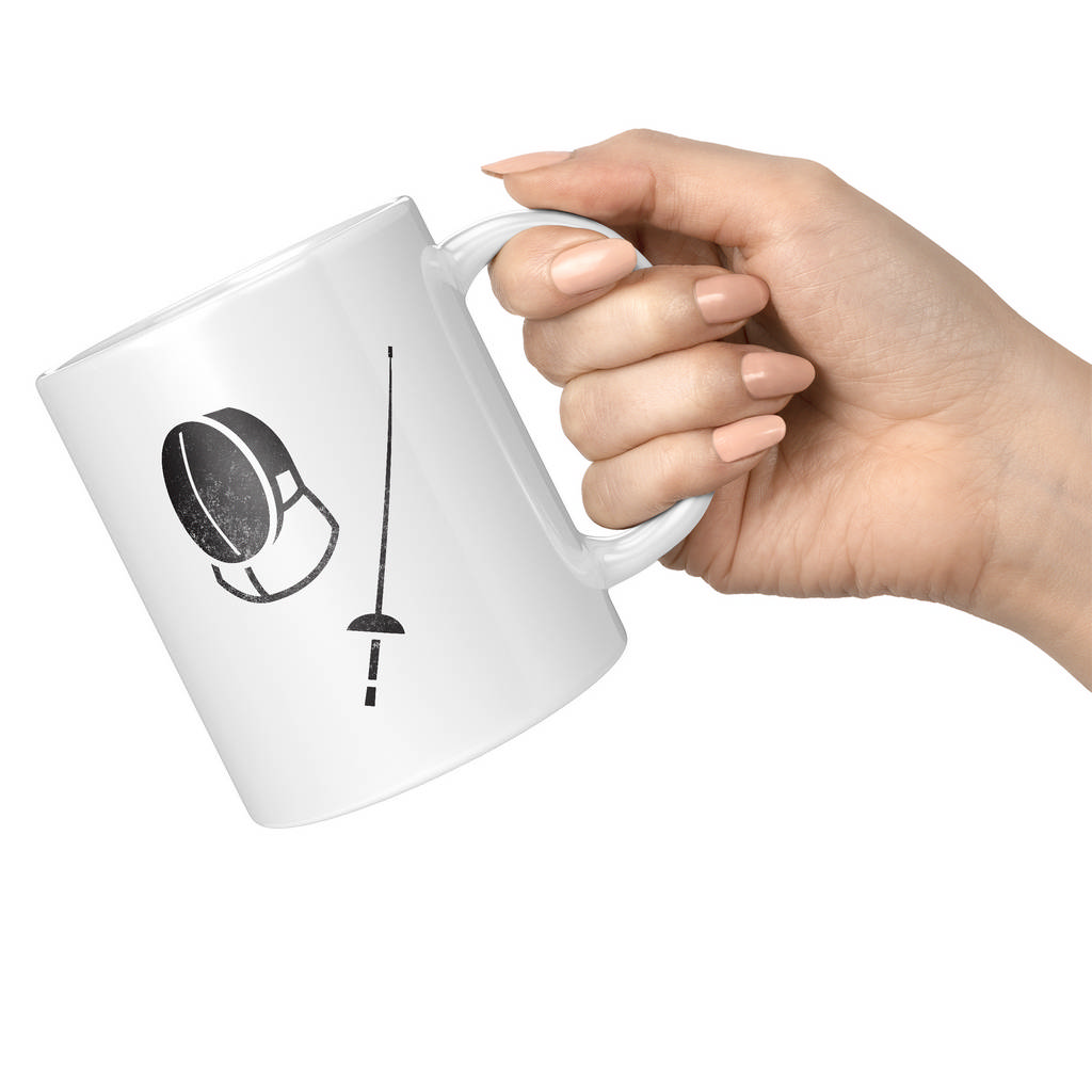 FENCING DISTRESSED PRINT 11oz NOVELTY MUG Mugs