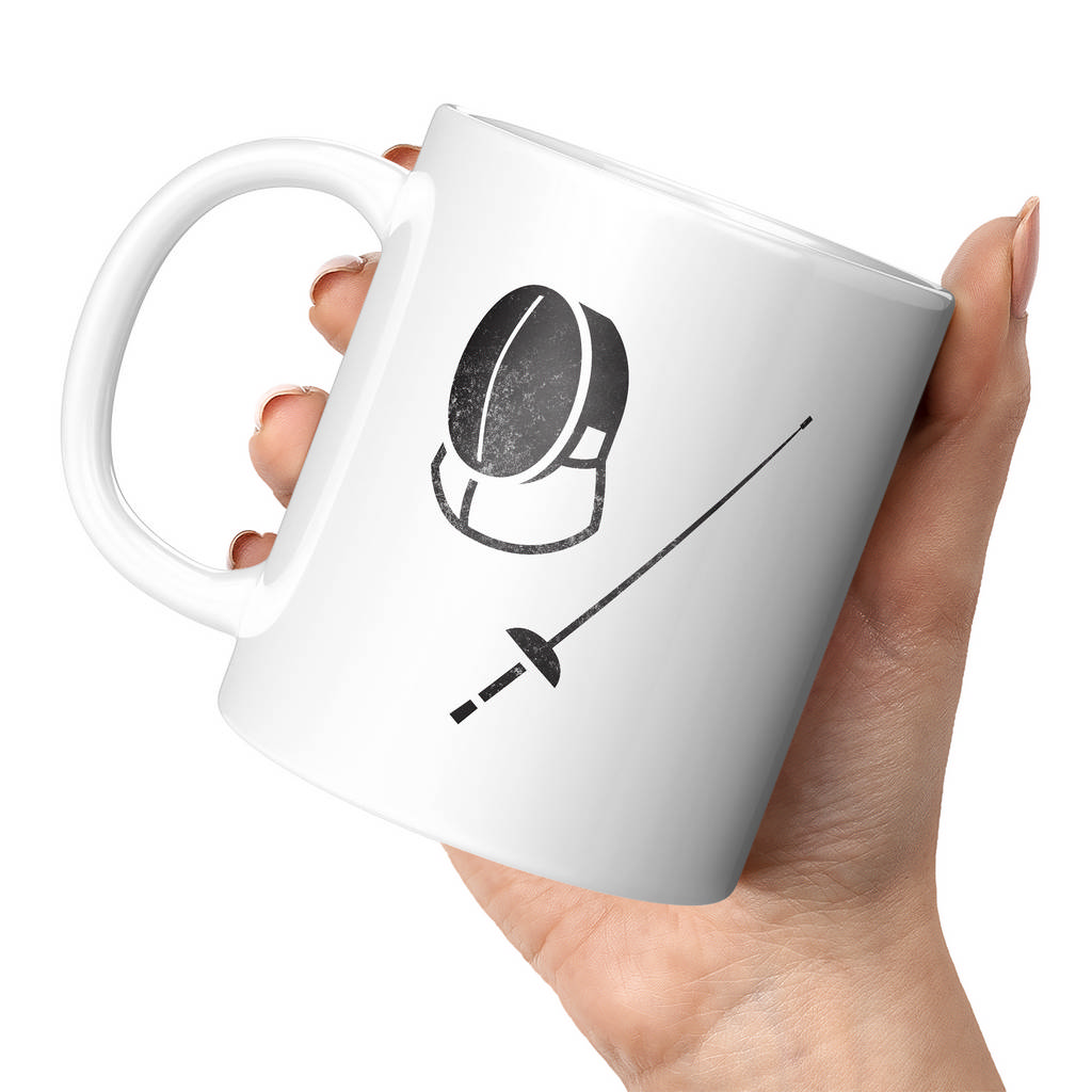 FENCING DISTRESSED PRINT 11oz NOVELTY MUG Mugs