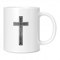 CHRISTIAN CROSS DISTRESSED PRINT 11OZ NOVELTY MUG