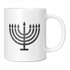 JUDAISM MENORAH DISTRESSED PRINT 11OZ NOVELTY MUG