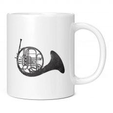 FRENCH HORN DISTRESSED PRINT 11OZ NOVELTY MUG