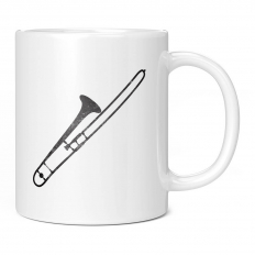 TROMBONE DISTRESSED PRINT 11OZ NOVELTY MUG