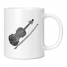 VIOLIN DISTRESSED PRINT 11OZ NOVELTY MUG